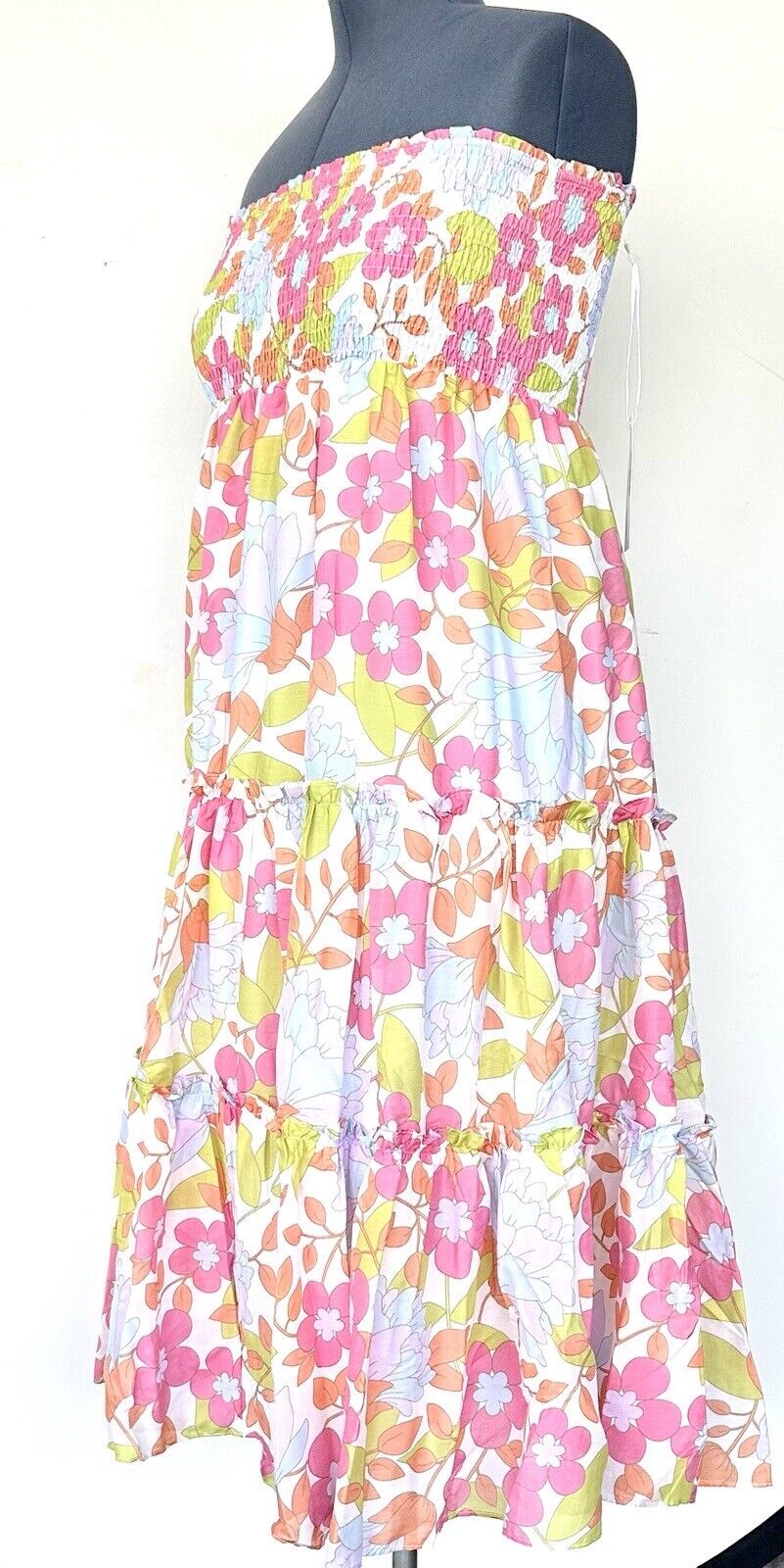J Marie Ava Mae Tiered Midi Skirt / Dress size XL Retail $158 Price $59 NWT