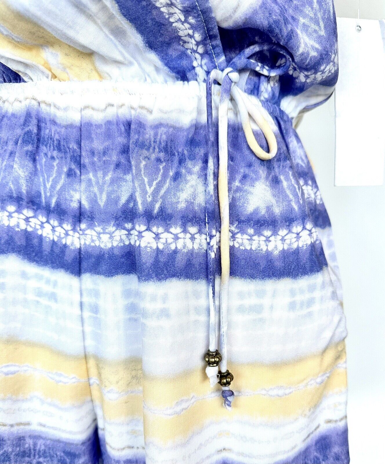 Kingston Grey Surplice Romper Size XS Yellow White Blue NWT