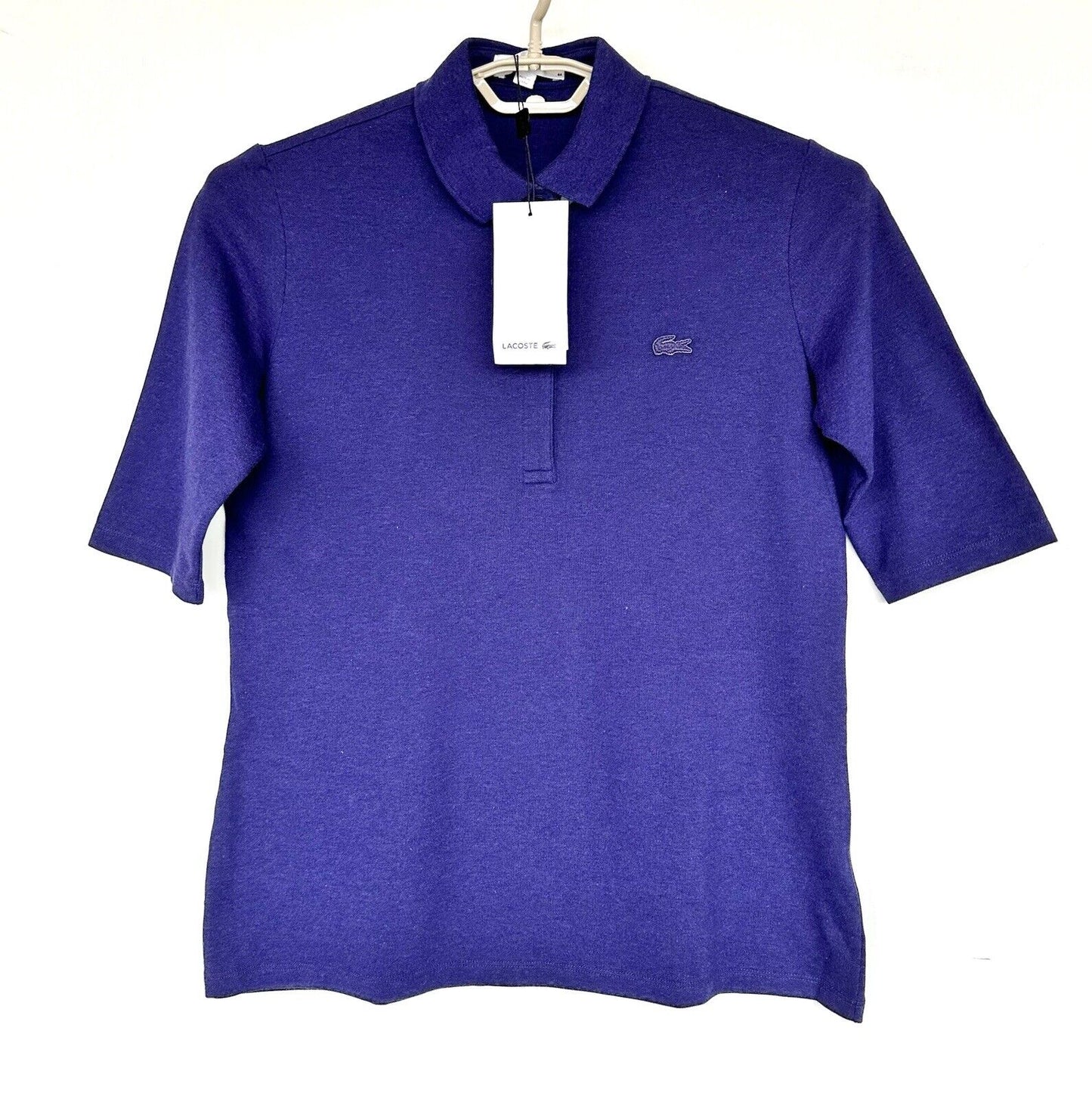 Lacoste polo Longer Sleeve Purple Retail $110 Size 44 NWT (L)