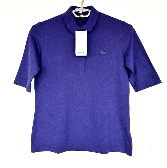 Lacoste polo Longer Sleeve Purple Retail $110 Size 44 NWT (L)