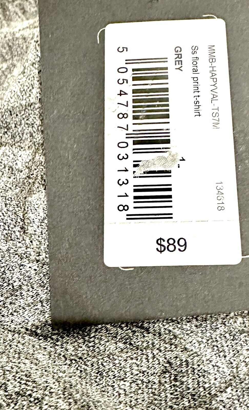 Ted Baker Grey Floral Print Tee Retails $89 Price $49 NWT XS Size 1 Men’s