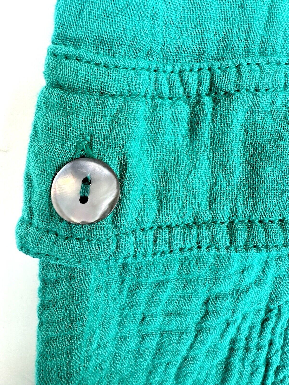 Sundance Inari Pants 100% Indian Cotton Teal Retails $98 Price $58 NWT XSP