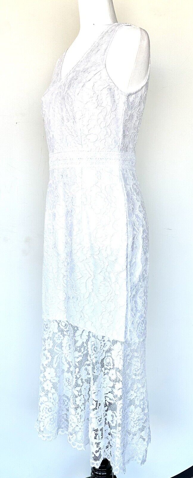 Nanette Lepore White Soutache Lace Mermaid Dress Retail $179 Size 6