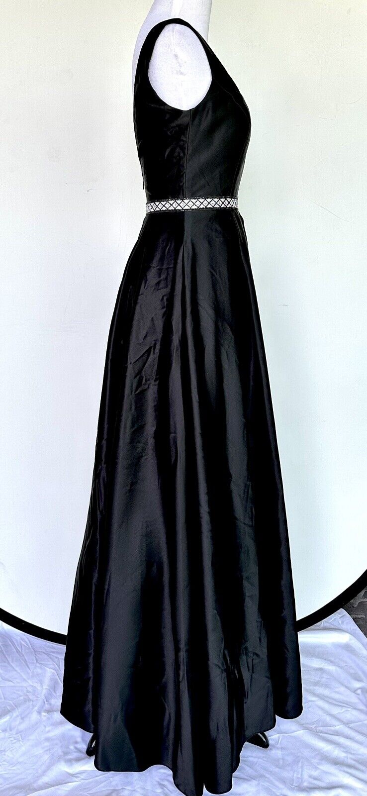 Blonde Nites Black Formal Prom Dress Diamanté Waist Retail $249