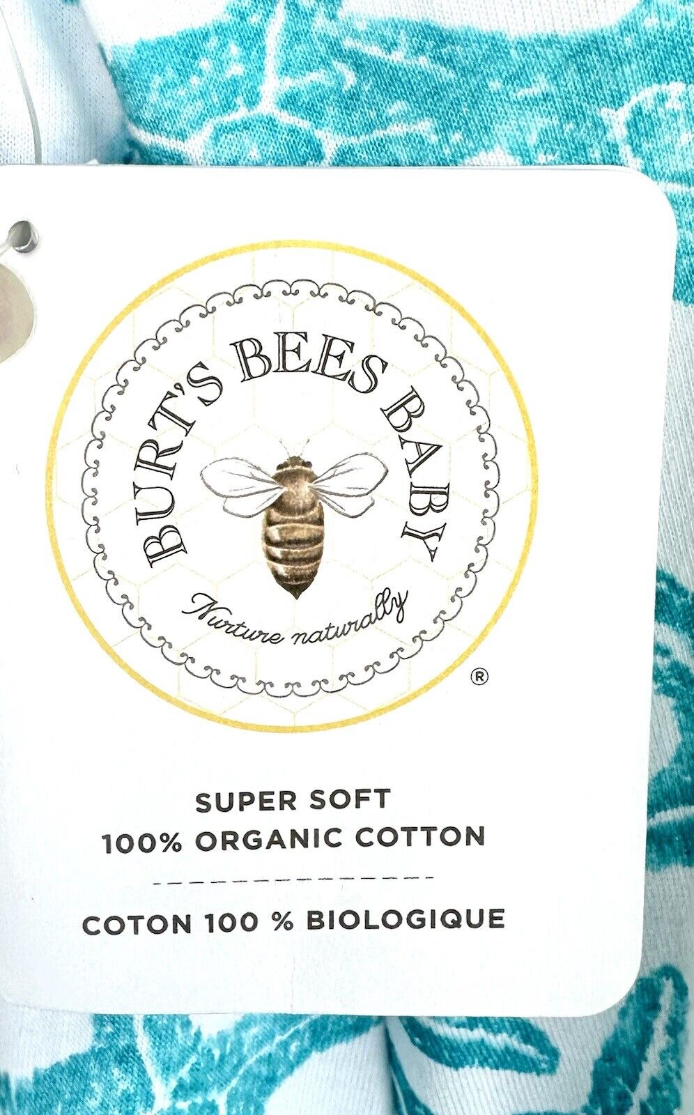 Burts Bees Organic Cotton Starfish Romper. 6-9 M NWT Cross Back