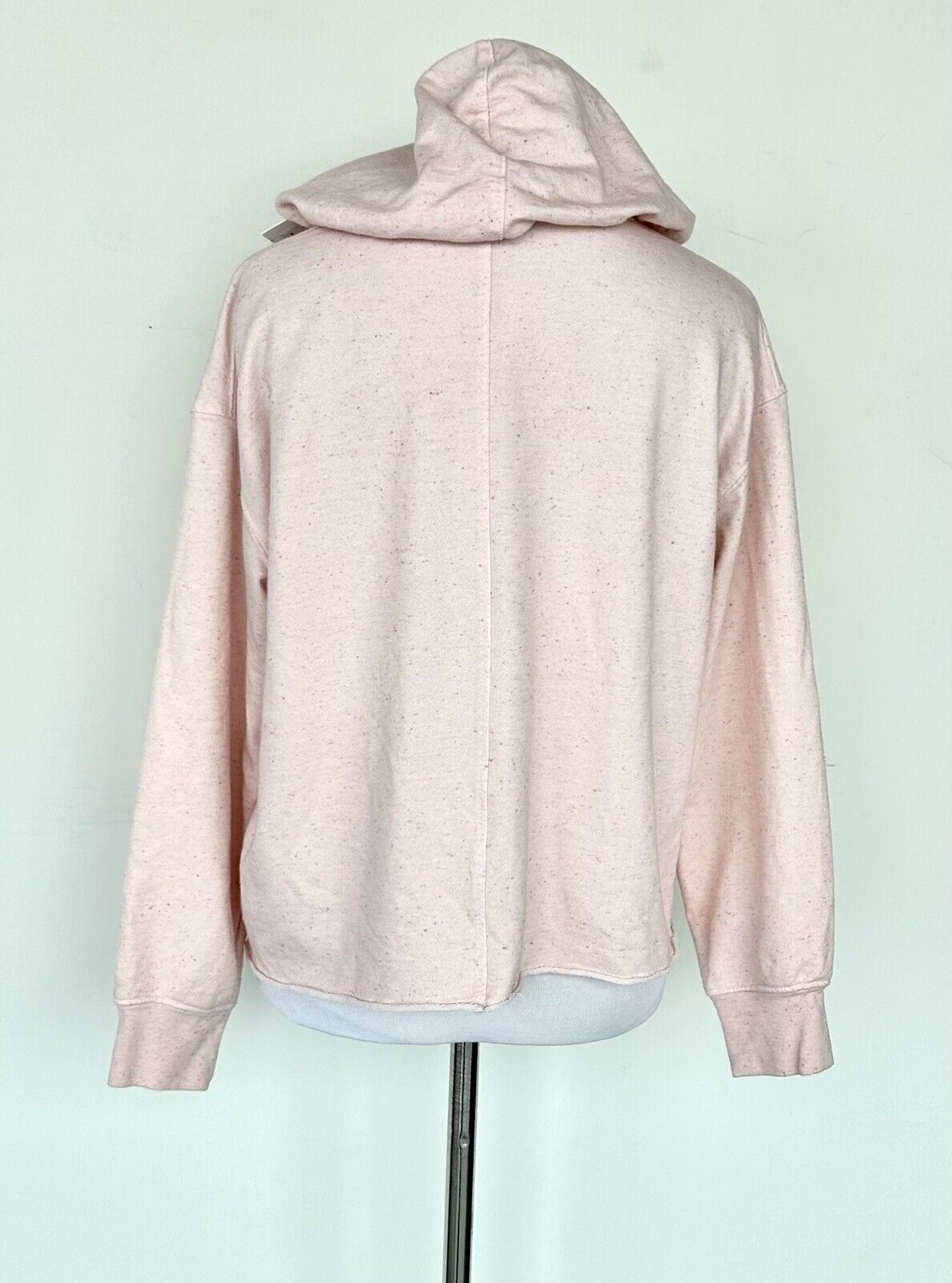 Splendid Pink Flecked Raw Edge Sweatshirt Hoodie. Retails $138 XS
