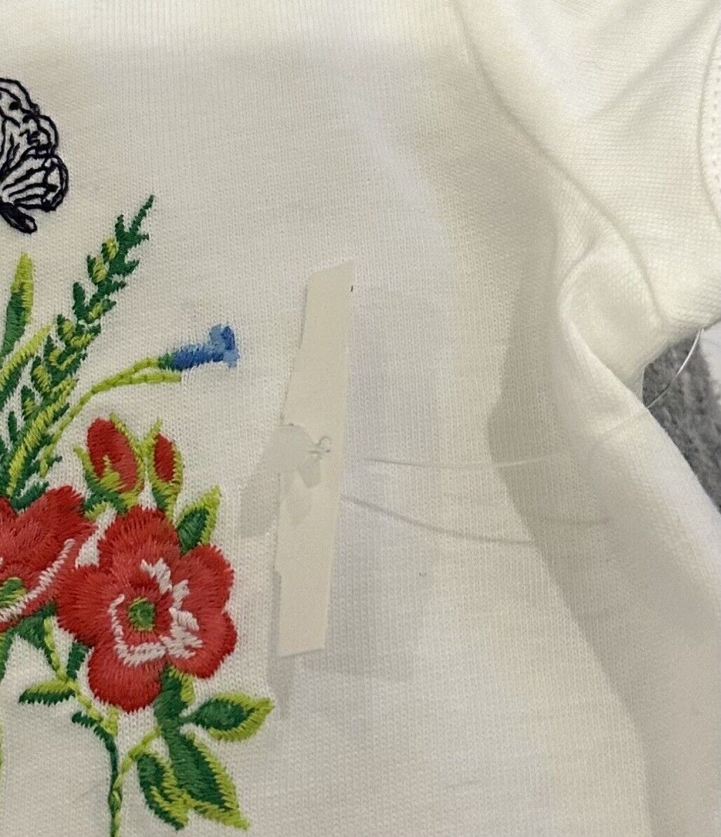 Janie And Jack Embroidered White Puff Sleeve Top $29 6-12 Months