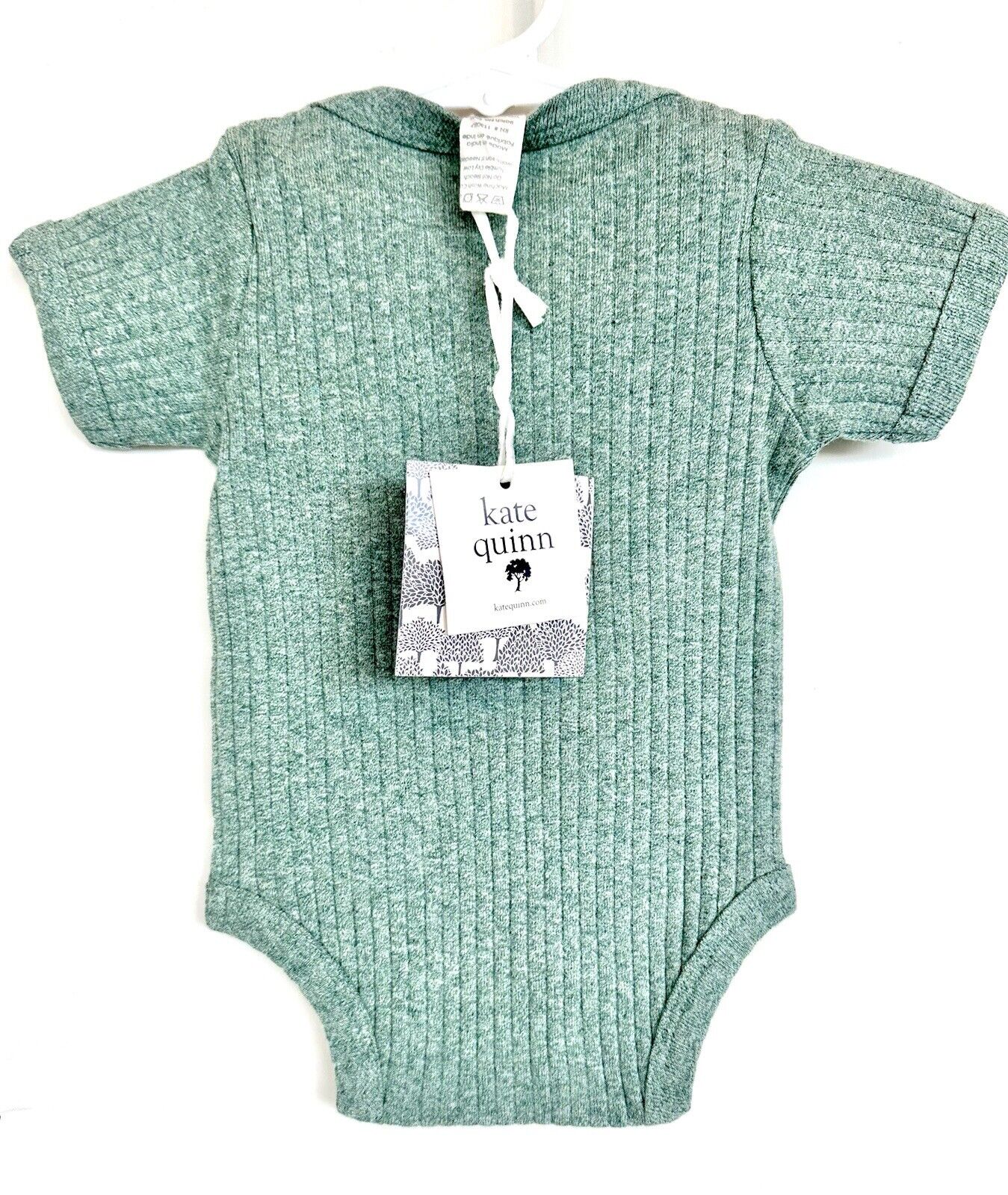 Kate Quinn Organic Cotton Bodysuit SS Hedge Green Price $15 0-3 M