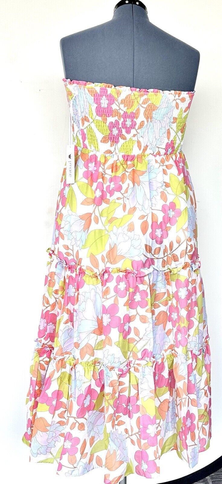 J Marie Ava Mae Tiered Midi Skirt / Dress size XL Retail $158 Price $59 NWT