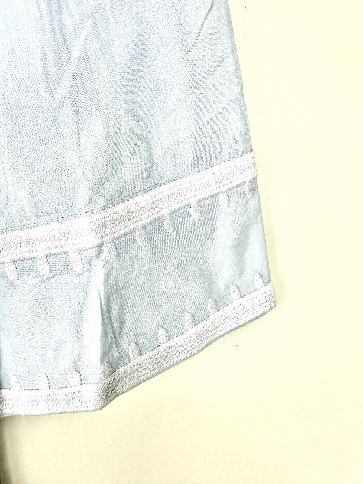 J Marie Marika embroidered Blue Cotton Kaftan Dress XS Retail $168 Price $88