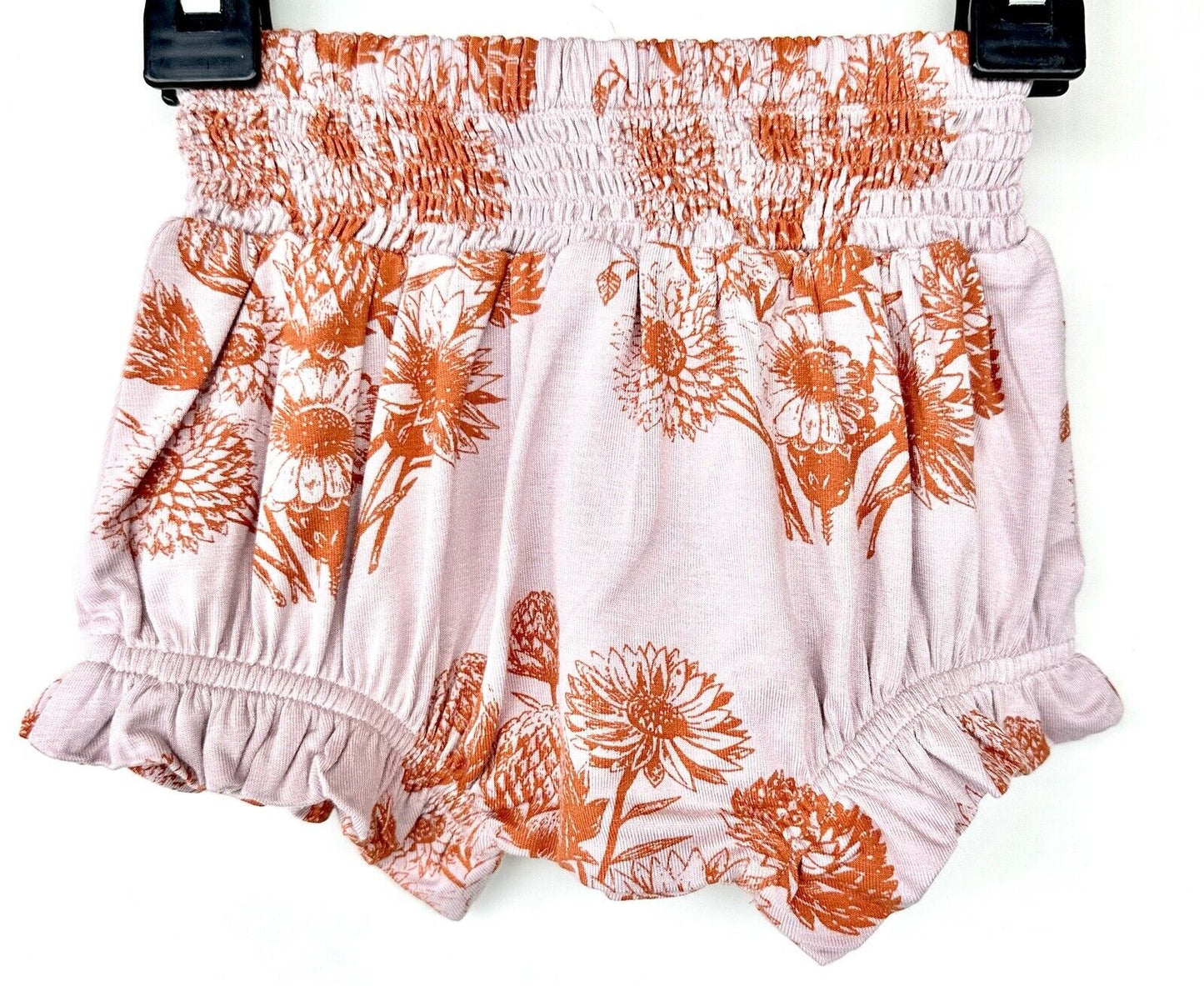 Kate Quinn Smocked Waist Bloomer Dahlia Design In Soft Bamboo  Size 0-3 M