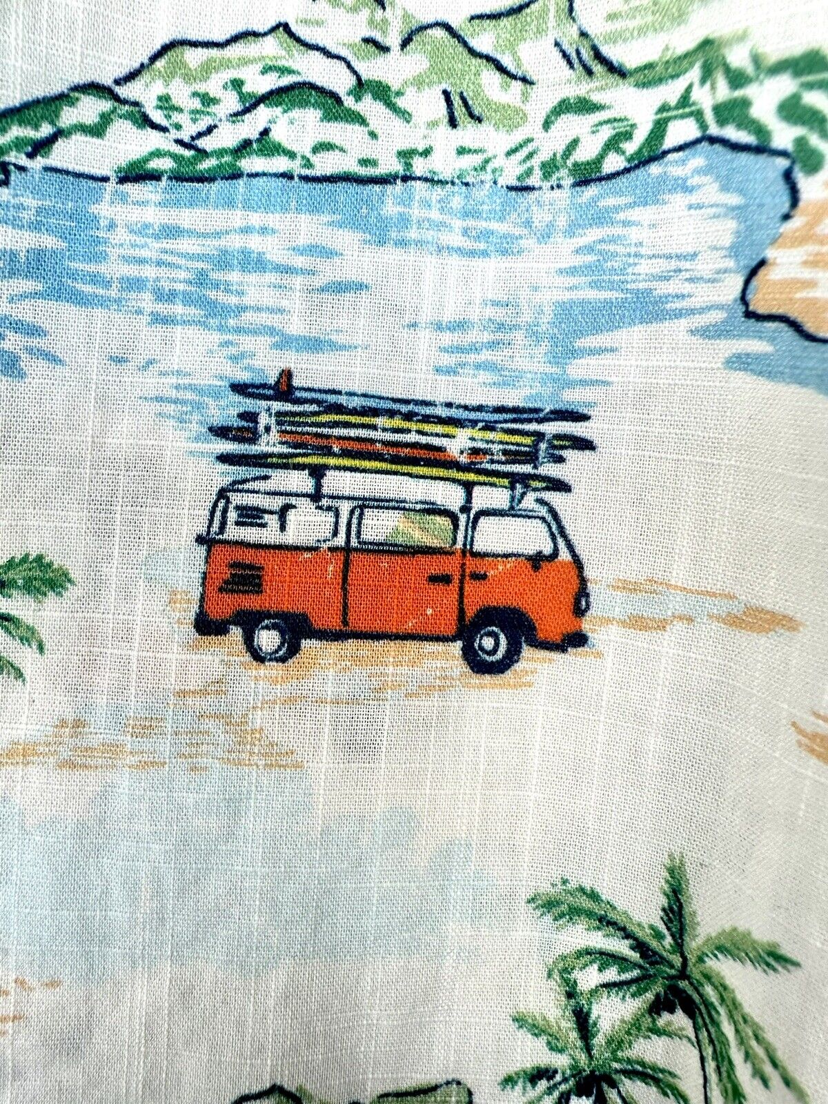 Monsoon Vintage Style Camper Van SS White Shirt 7-8 Y Price $35 Retro Cotton