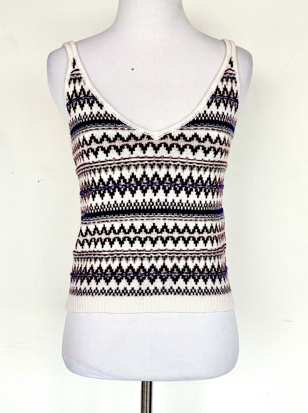 Rag And Bone Willow Fairisle Wool Crop Top. Size XS Retail $225 Price $89 NWT