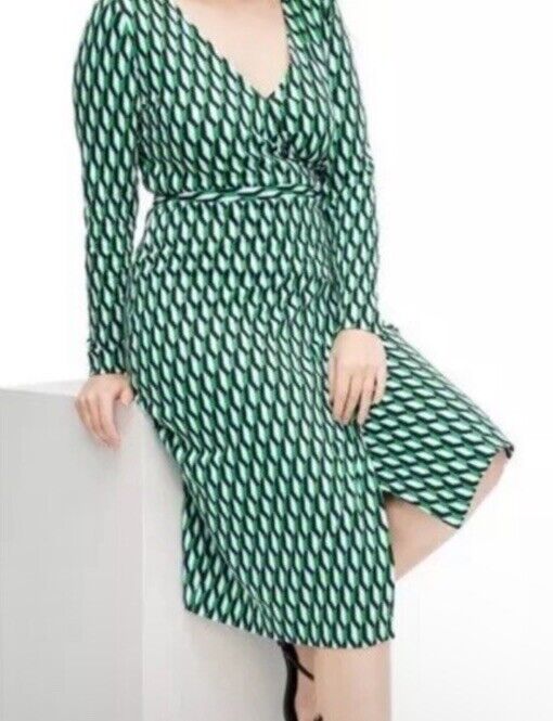 Diane von Furstenberg DVF Target Limited Edition Wrap Arrow Green Dress 2X NWT