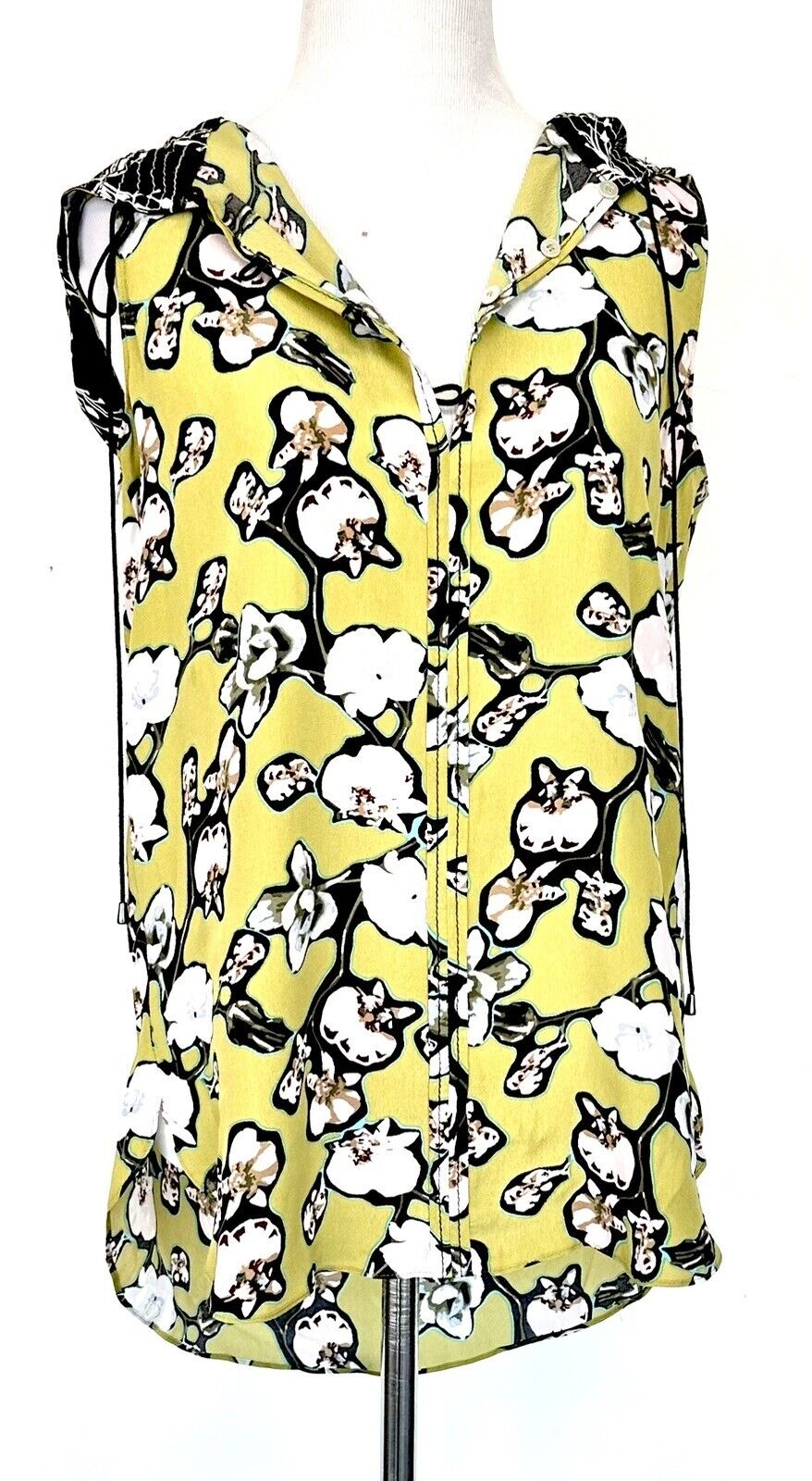 Dorothee Shaumacher Silk Mix Hoody Daydream Meadow Blouse Retail $317 Size 3 (M)