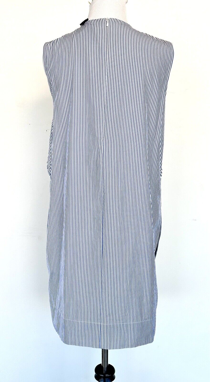 Max Mara Weekend Baleari Stripe Dress Embroidery Scarf Detail Retail $325 Sz 8