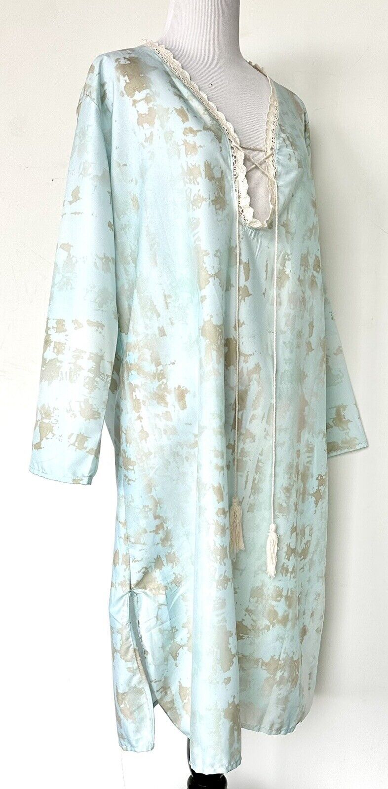 Lulla by bindya mint tunic cover up / Caftan OS Retails $75 Price $39 NWT
