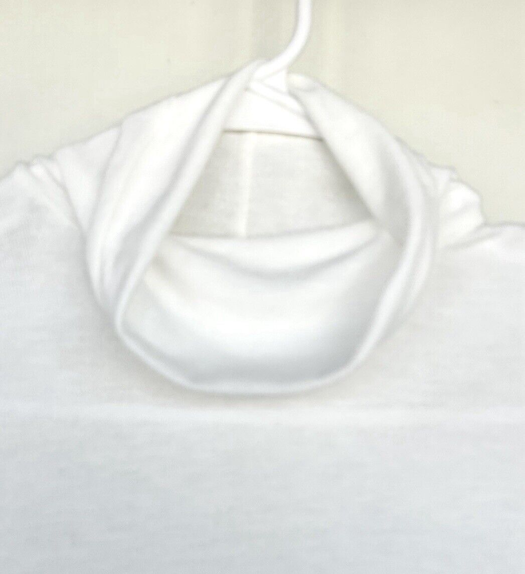 White Stretch Turtleneck Impeccable Pig Size Small Retails $54