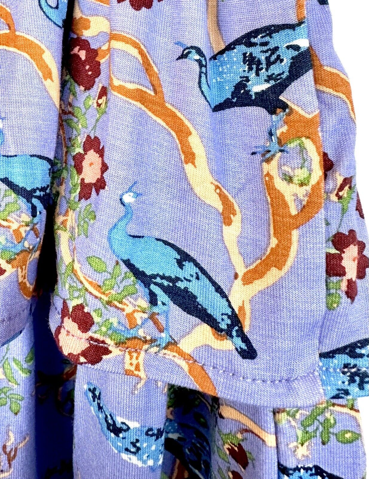 Kate Quinn Ruffle Tier Dress Chinoiserie Peacock Retail $33 Price $28 3-6M