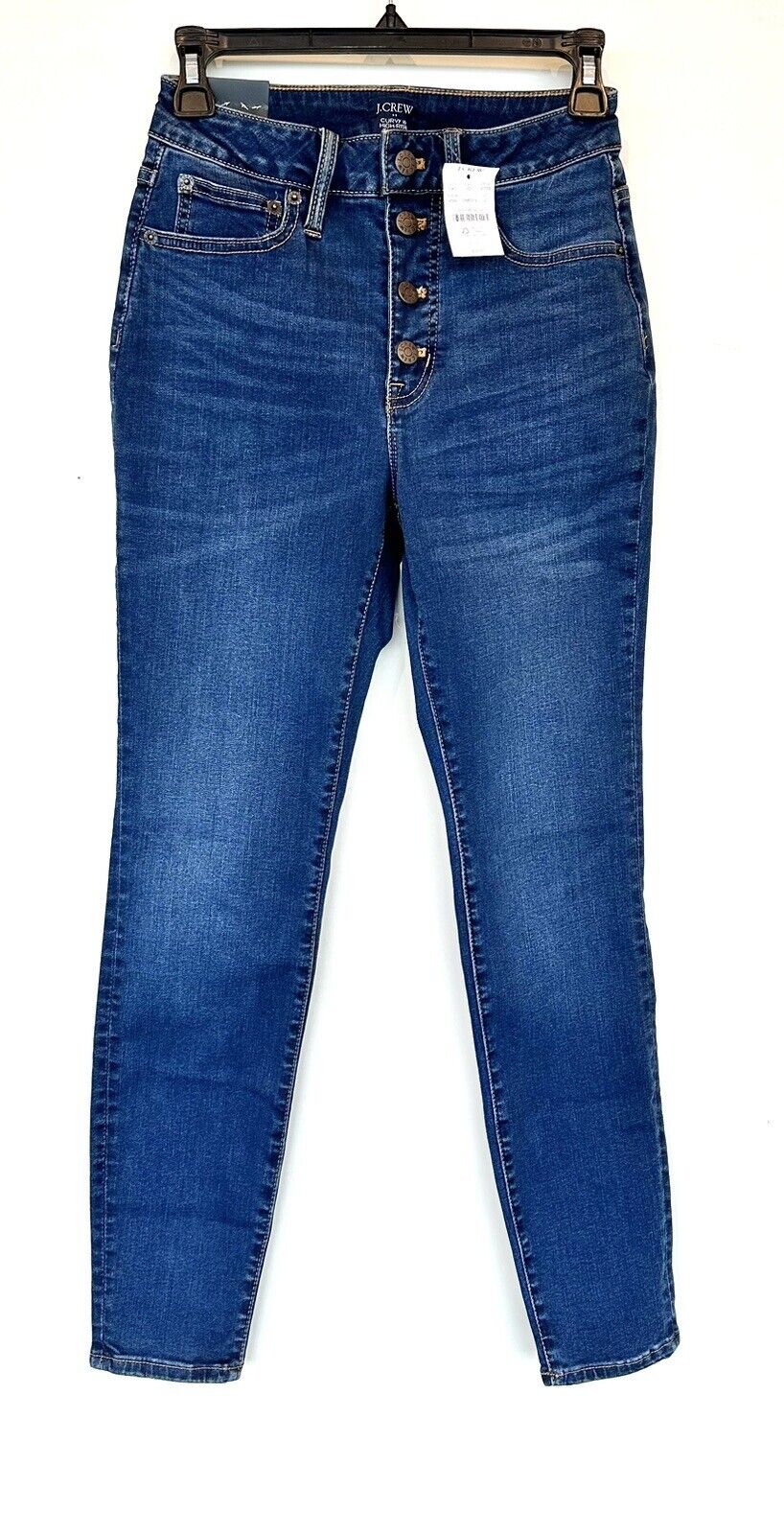 J. Crew Womens Jeans Curvy High-Rise Skinny Dark Wash Stretch Retail $98 Size 25