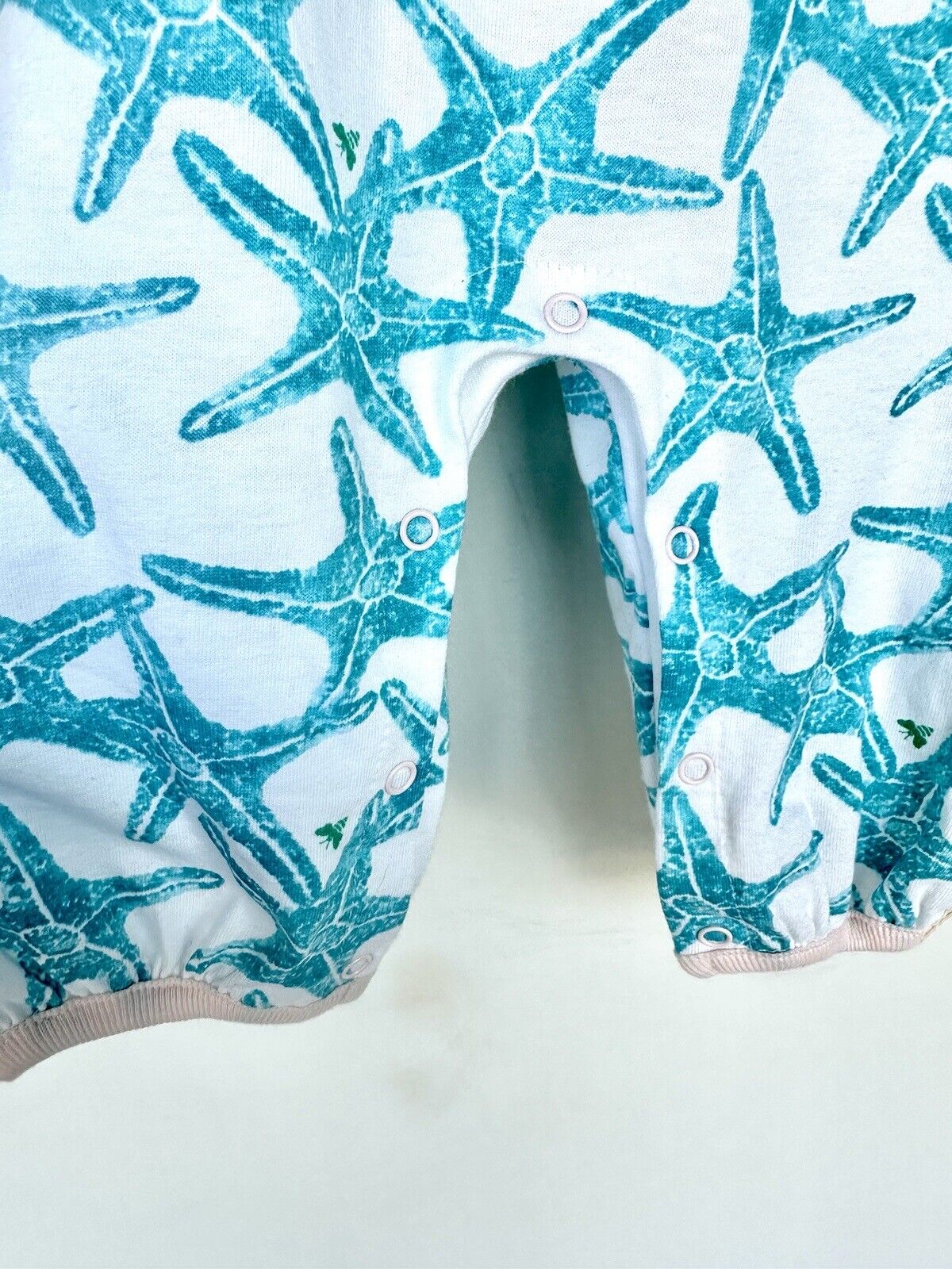 Burts Bees Organic Cotton Starfish Romper. 6-9 M NWT Cross Back