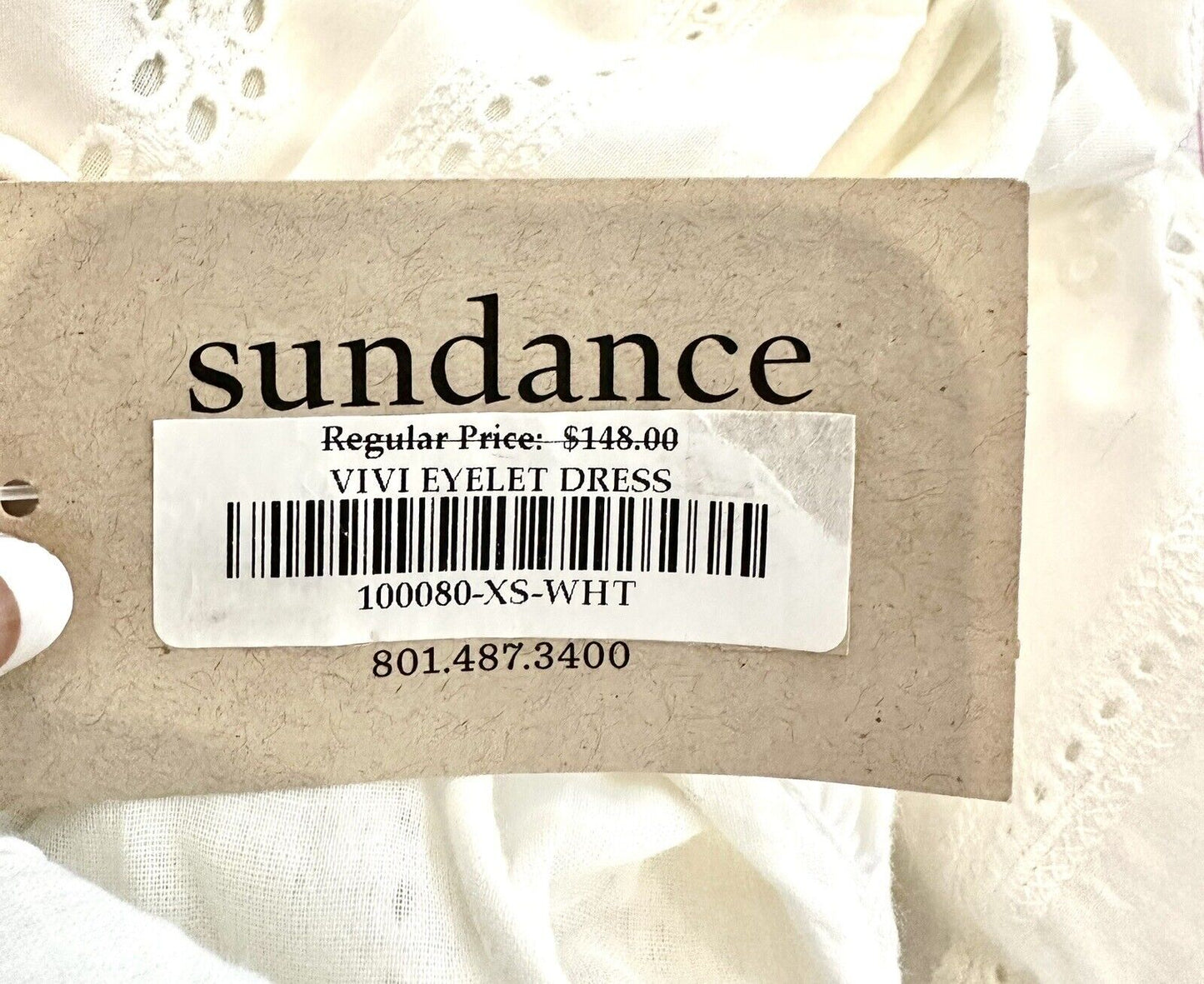 SUNDANCE CATALOG Tolani Vivi Eyelet Lace White Dress Retail $148 Size XS