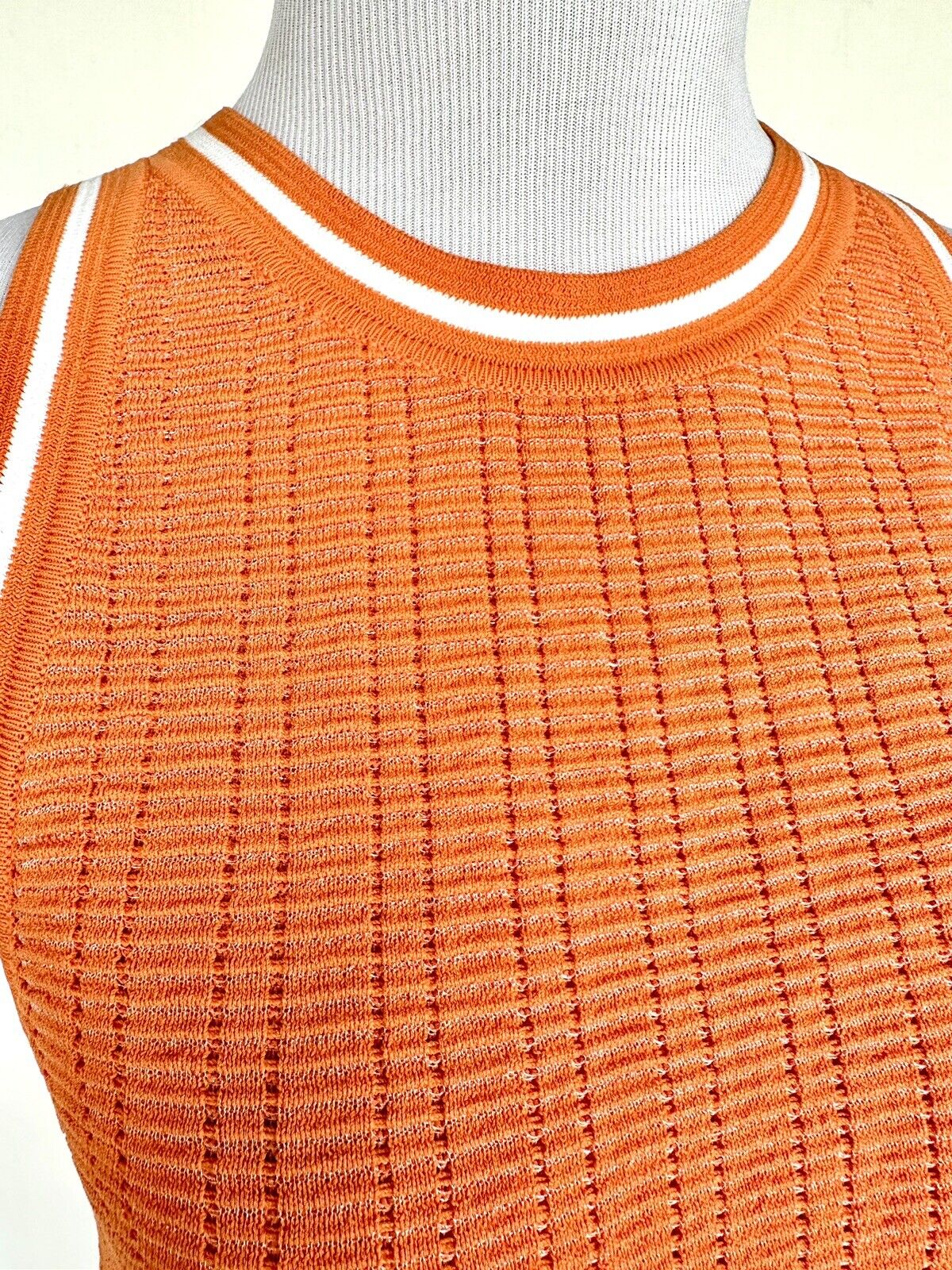 PQ Swim Orange Metallic Textured Dress Cover-Up XS Retail $144 Price $65
