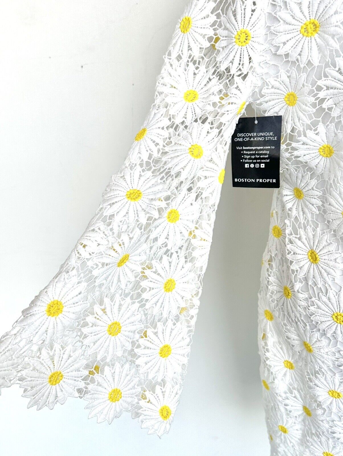 Boston Proper Embellished Crochet Lace Tunic Dress Size S Retail $169 Price $79