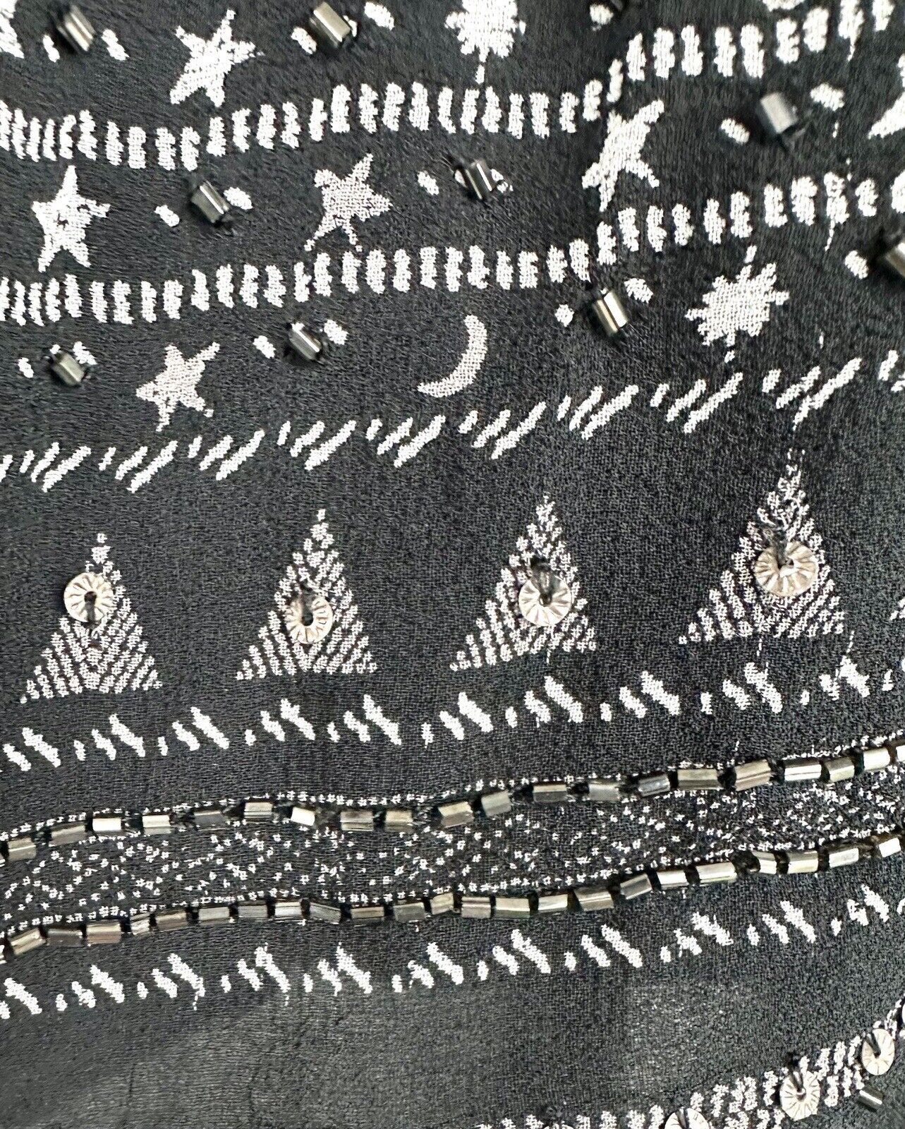 Joie 100% Silk Caviar Beaded Blouse 2pc Sheer With Cami Retails $328 Size S