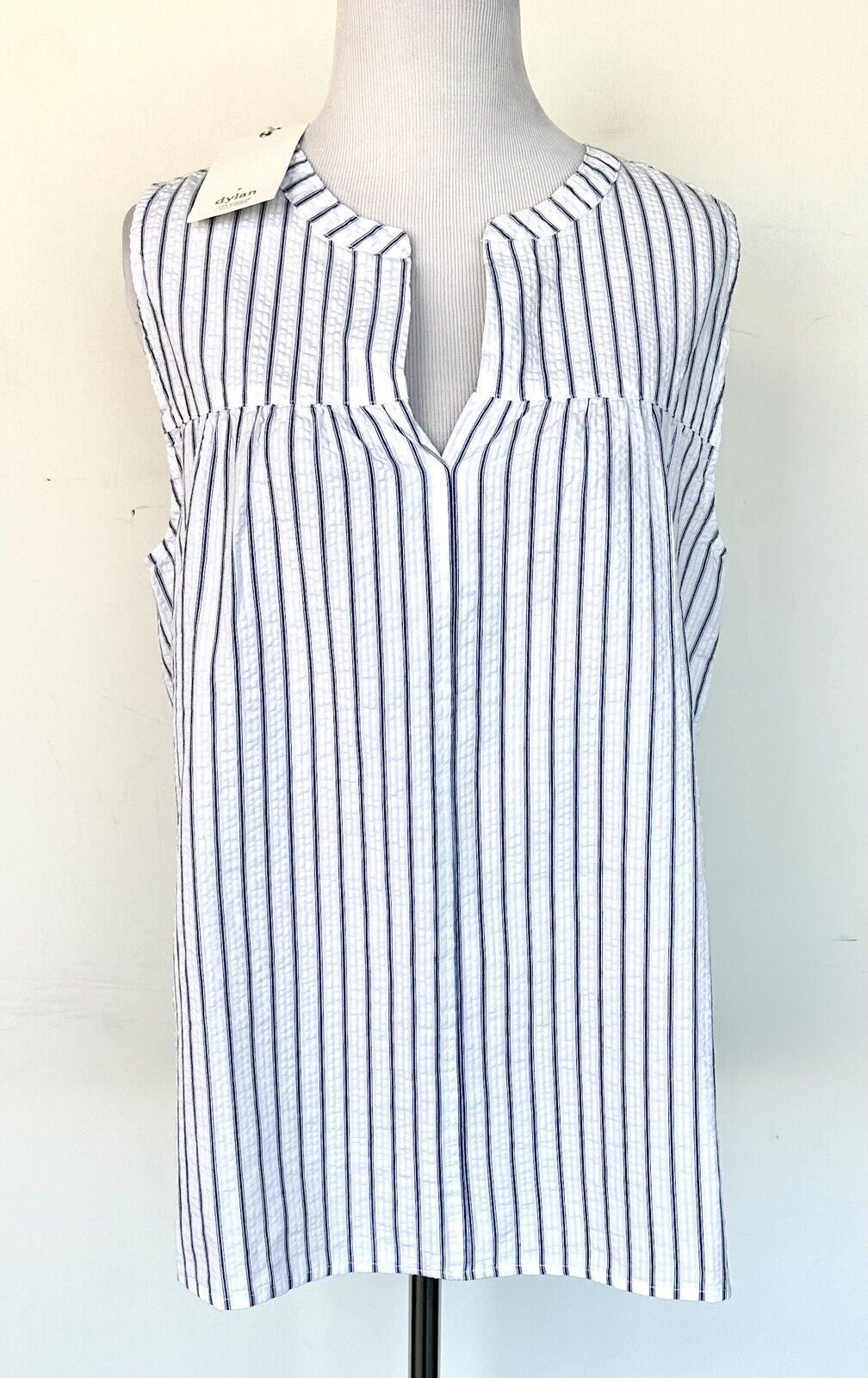 Sundance Dylan Rendezvous Sleeveless Striped Top Retail $88 Size Small