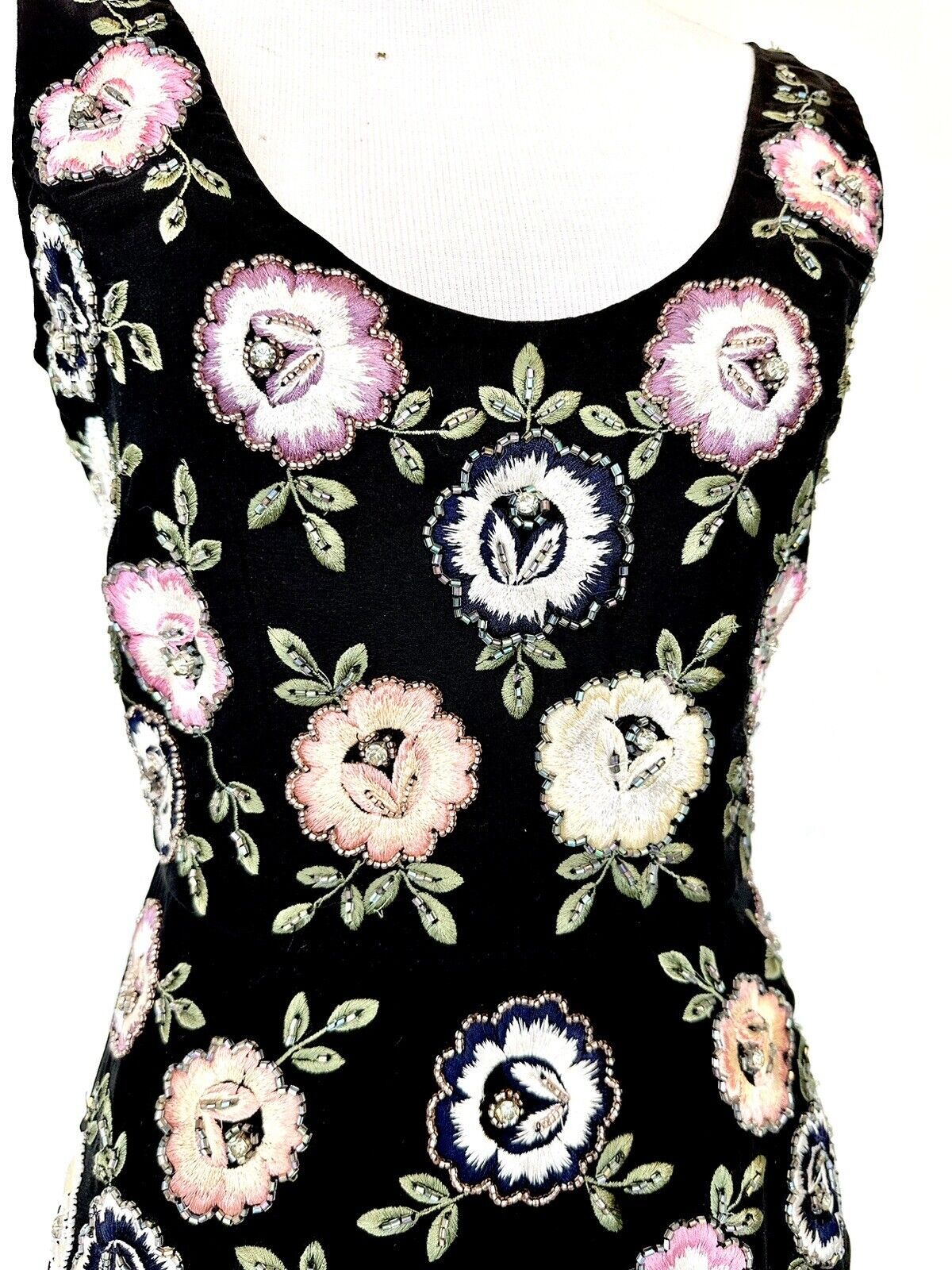 Needle & Thread 2 Beaded Embroidered Floral Mini Sheath Dress  Retail $529