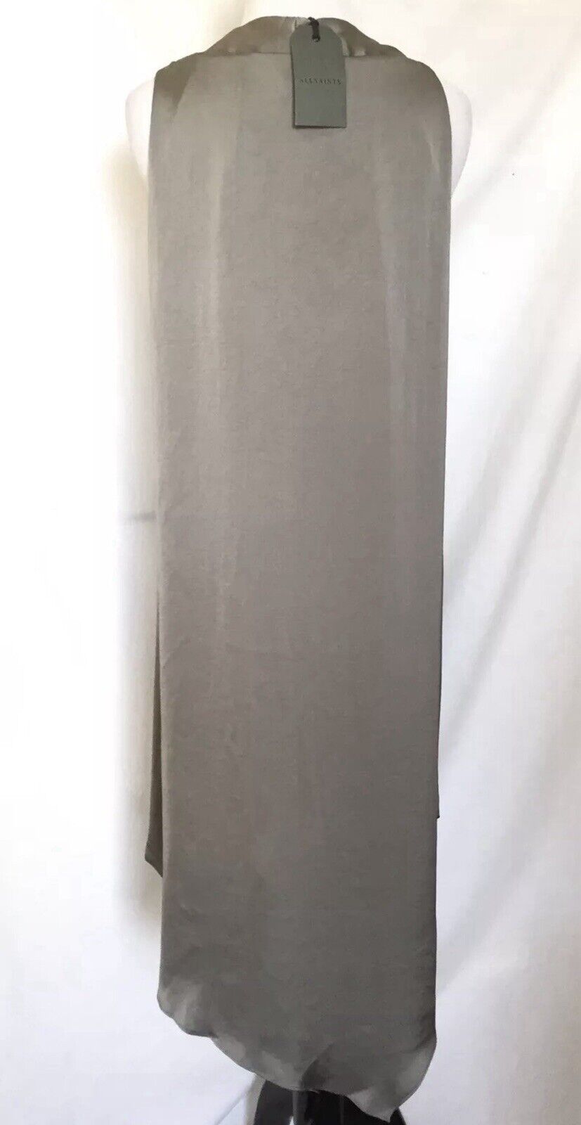 AllSaints Blaze Steel Grey Silky Dress.Retail $308 Price $125All Saints Size 0