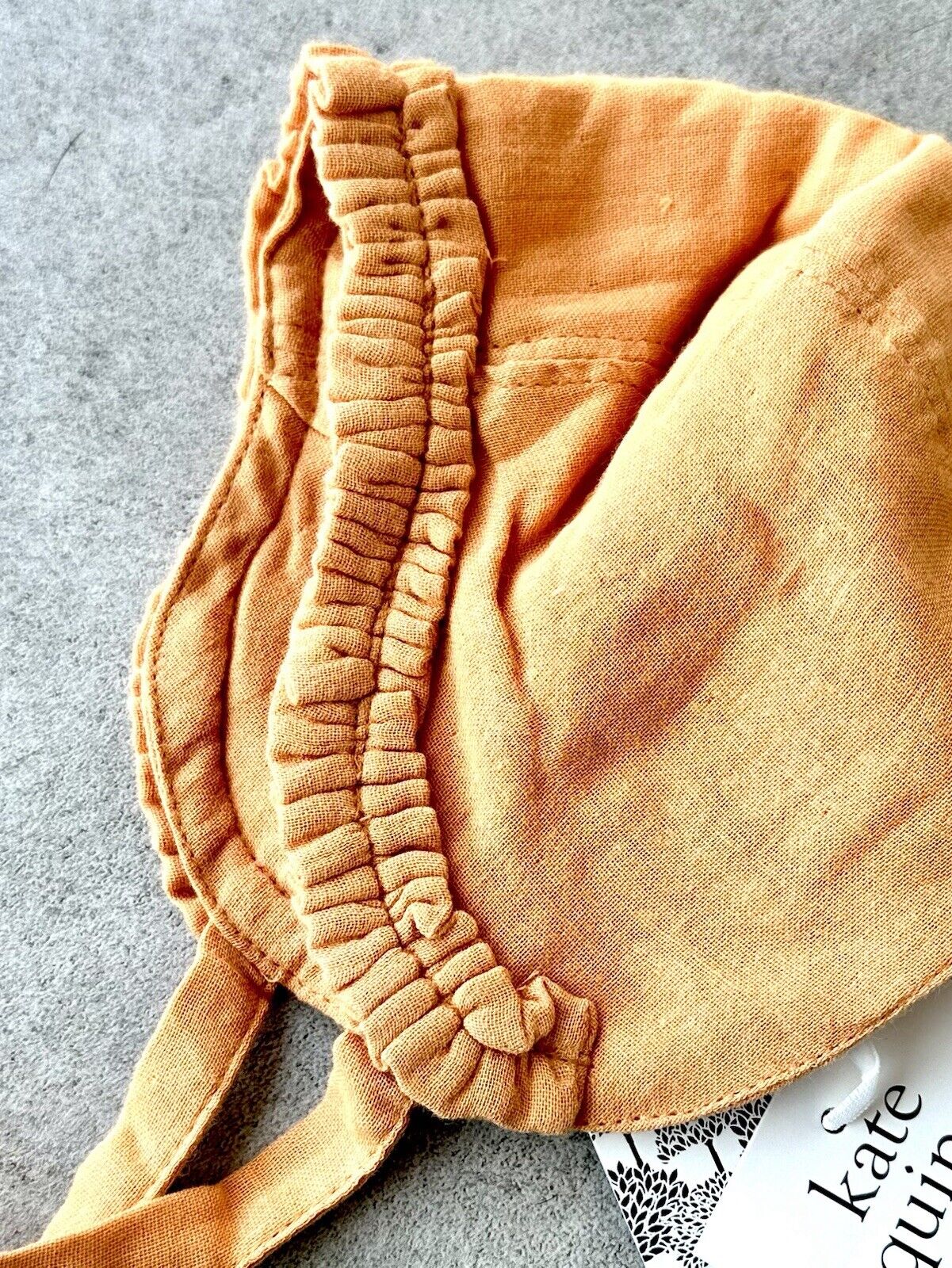 Kate Quinn Ruffle Bonnet Vintage Peach Cotton Gauze Price $16 0-3 M