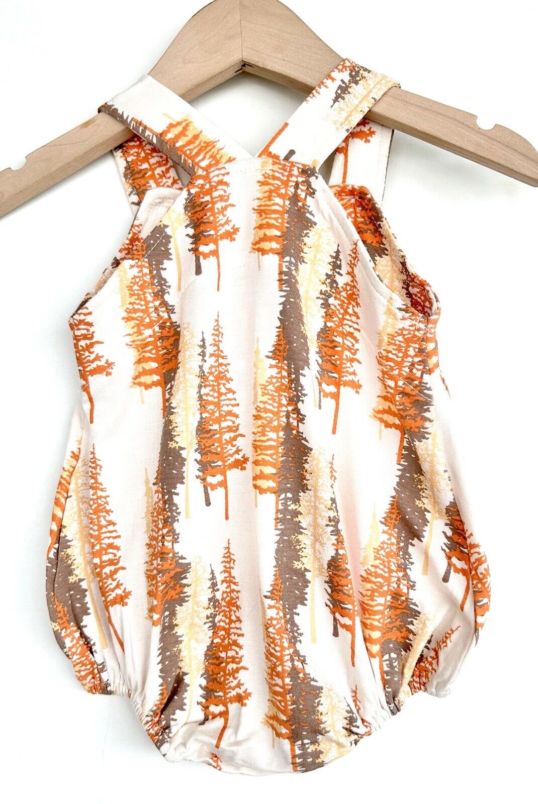 Kate Quinn Country Bubble Romper Sunset Pine NWT 3-6 M Soft Modal Spandex