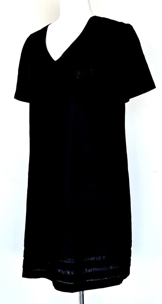 Nicole Miller Linen Shift Dress Size S Tiered And Pleated Hem New With Tags