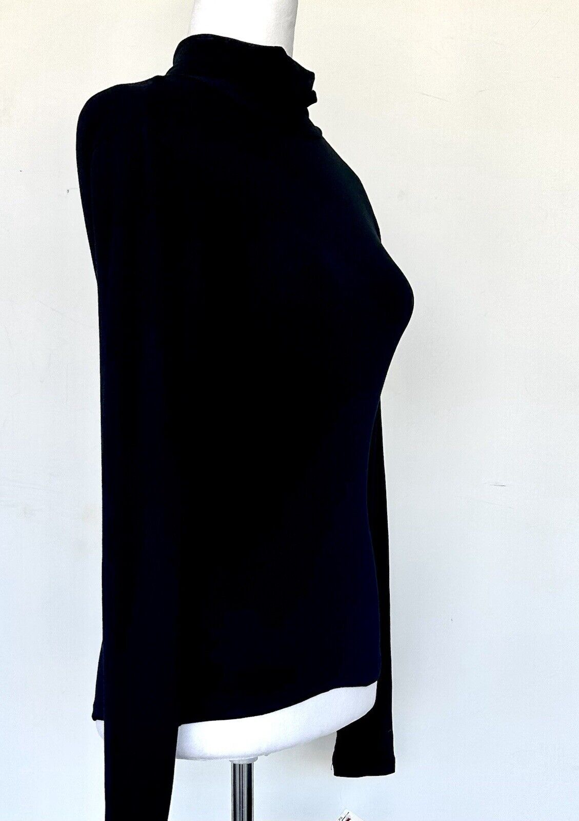 Black Stretch Turtleneck Impeccable Pig Size Small Retails $54
