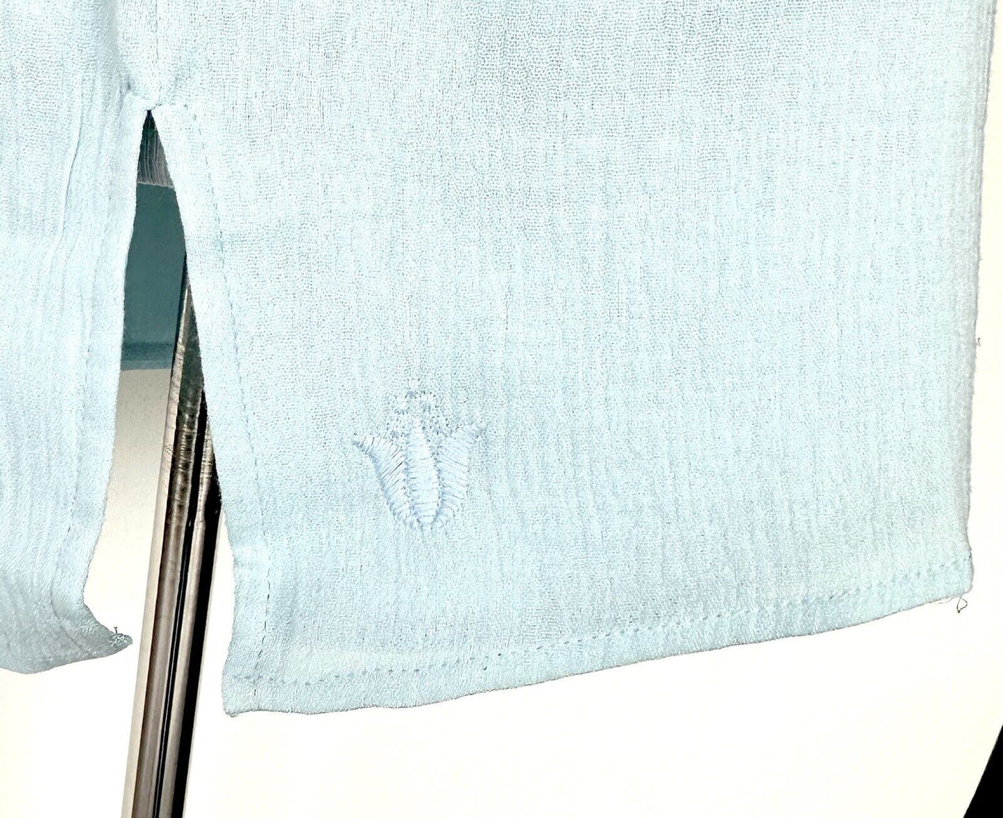 J Marie embroidered Camdyn Top size S Retail $114 Blue / Lilac NWT Soft Rayon