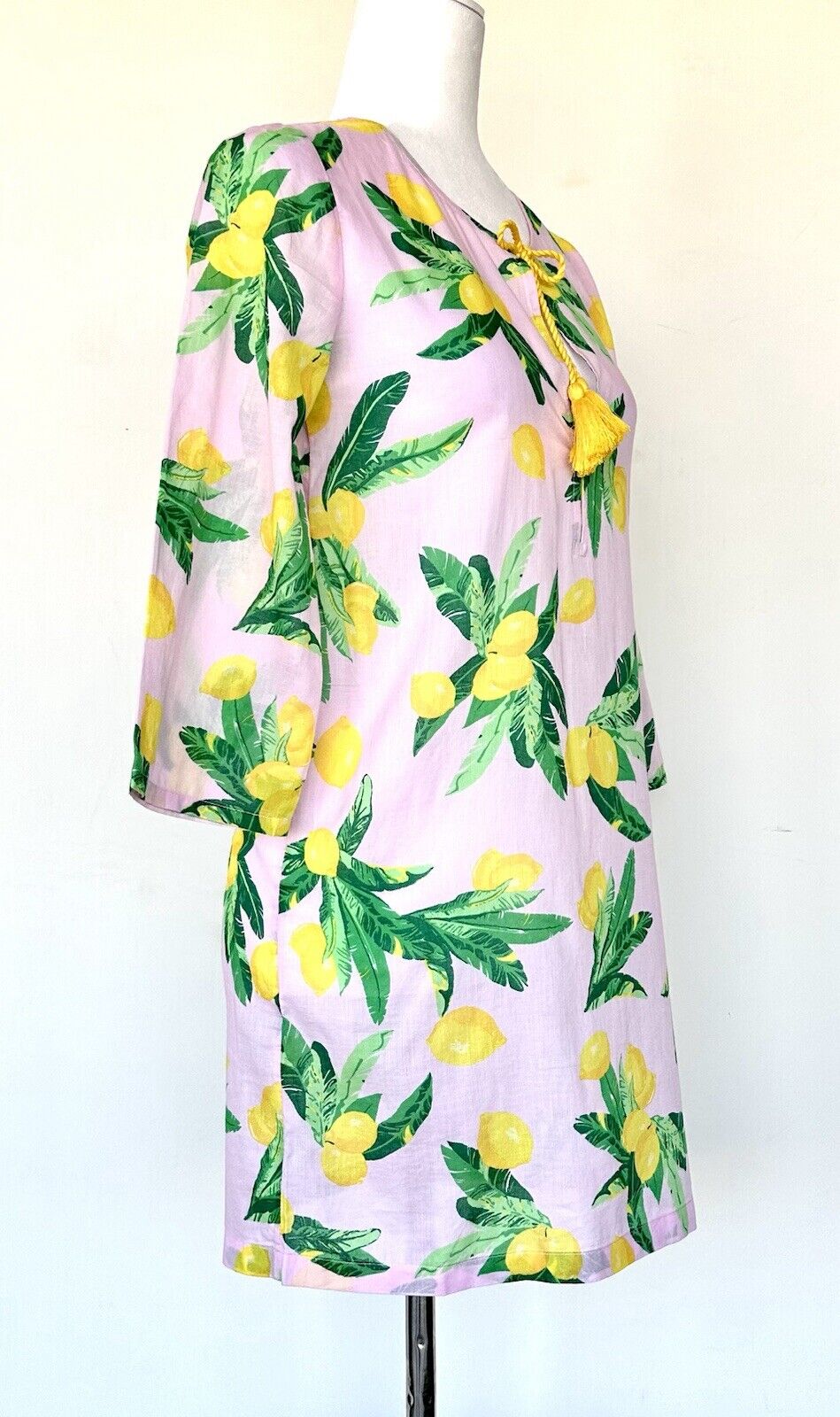 J Crew Cotton Cover Up Lemon Design Retail $89.50 XXS