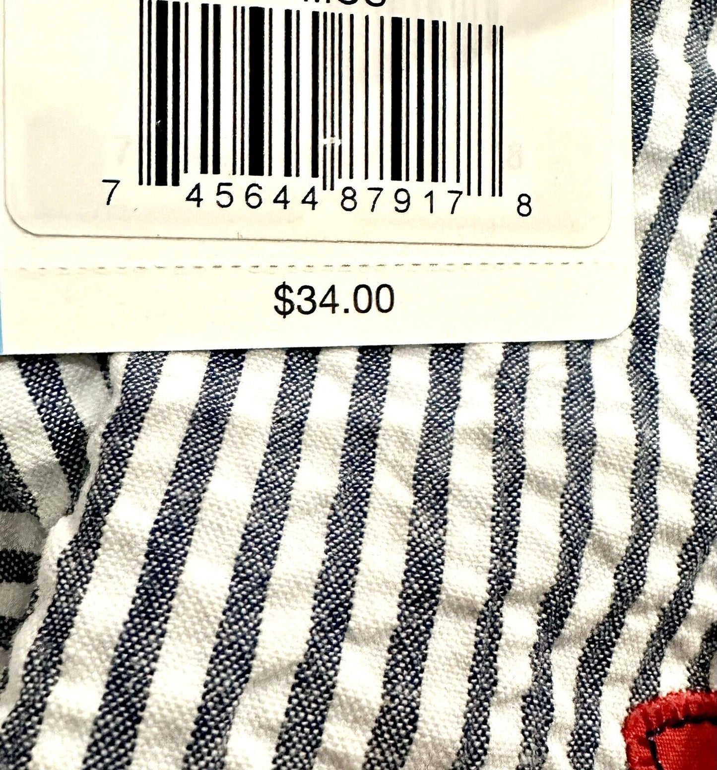 Little Me Striped 2 Pc Romper Set With Hat Crab Design 3 M Retail $34