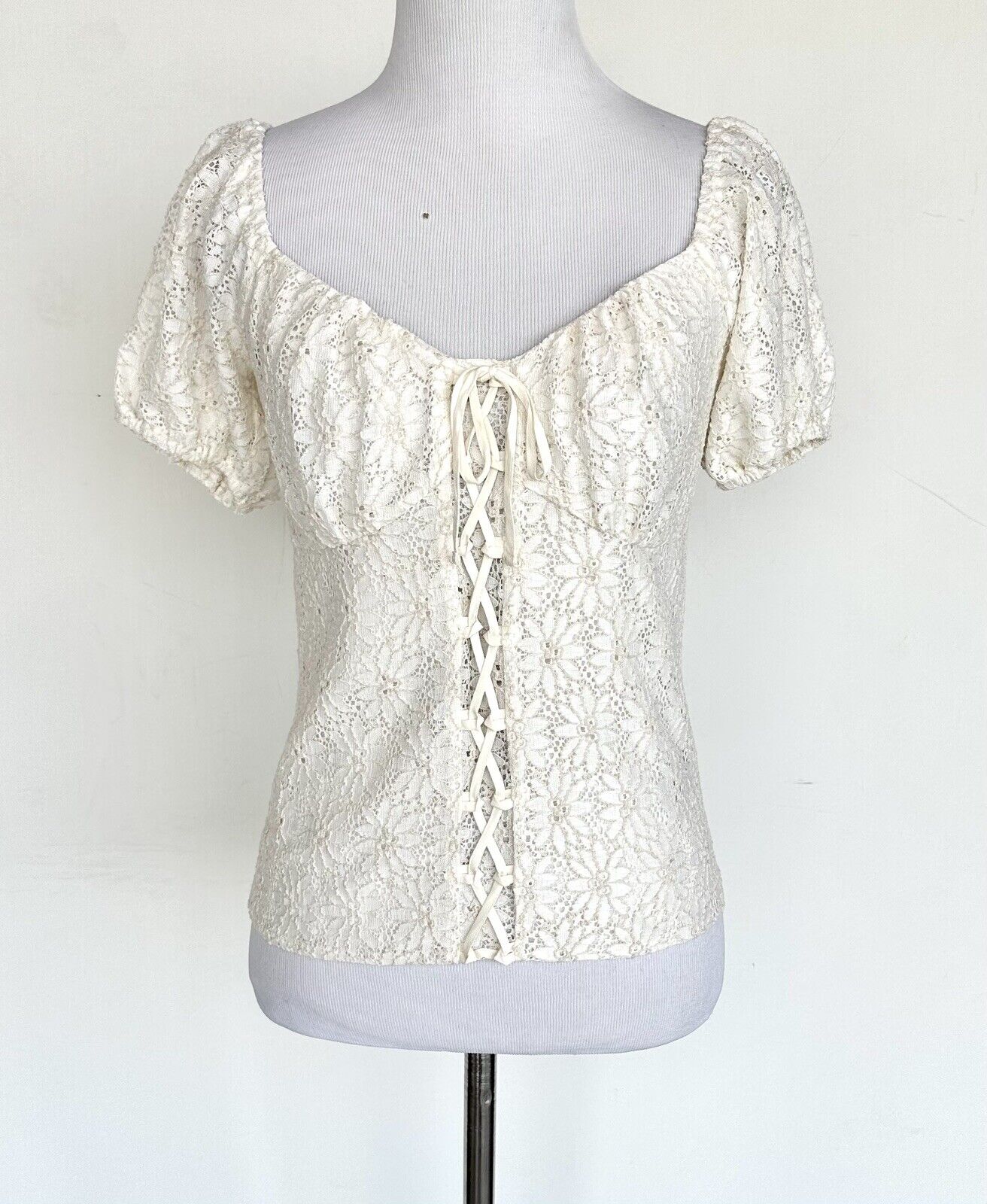 Buffalo david bitton Lace Up Corset Style Top Retail $59 Price $45 NWT XS