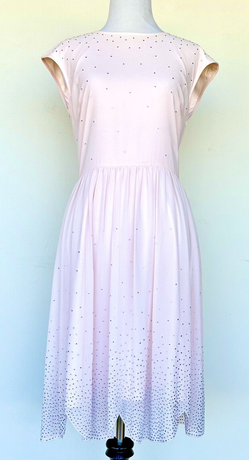 Ted Baker Pink Embellished Scallop Hem Dress Retail $365 Price $189 4