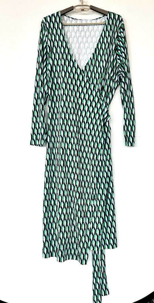 Diane von Furstenberg DVF Target Limited Edition Wrap Arrow Green Dress 2X NWT