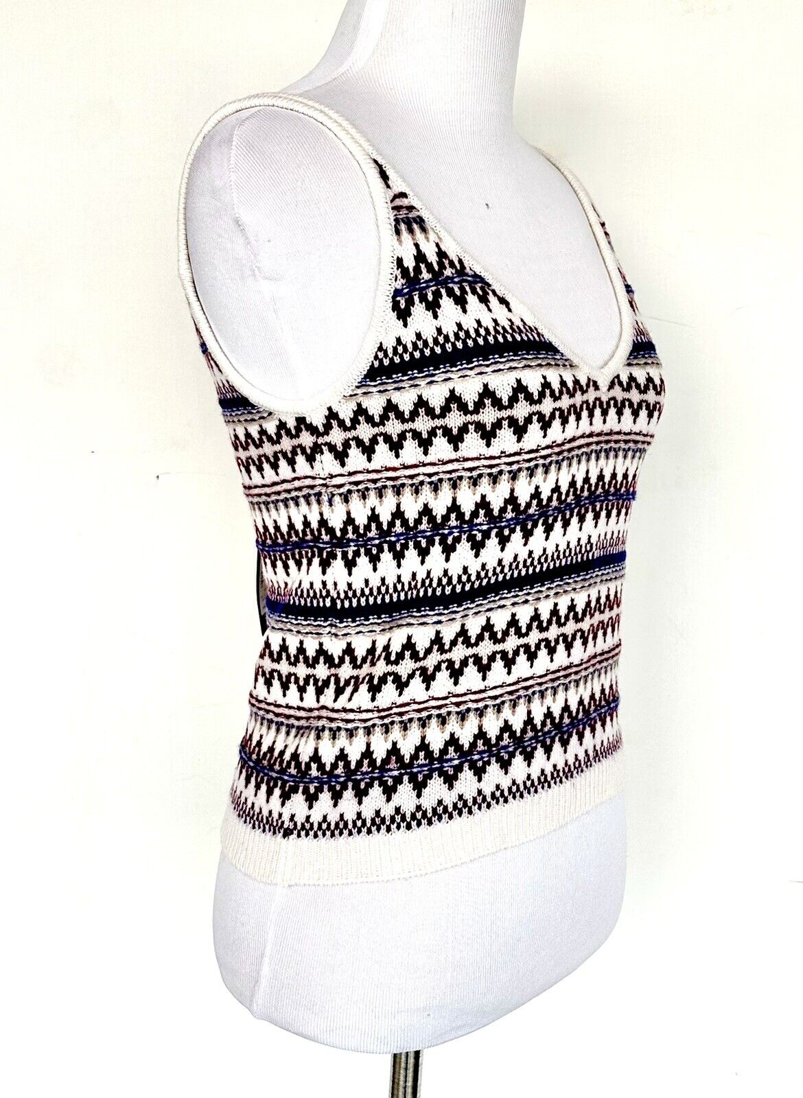 Rag And Bone Willow Fairisle Wool Crop Top. Size XS Retail $225 Price $89 NWT