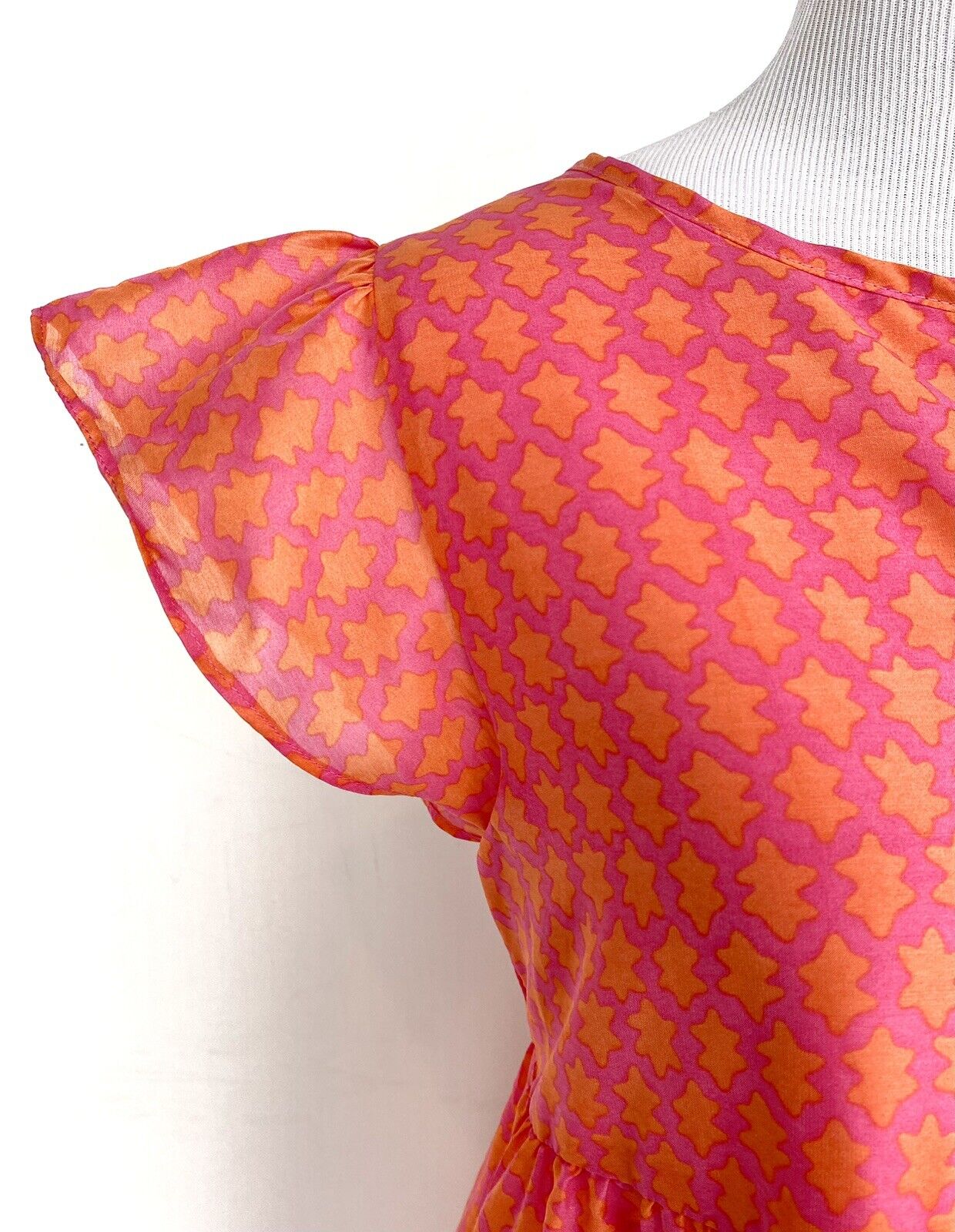 J Marie The Ella Tiered Flutter Sleeve Dress size M Retail $114 Price $69 NWT