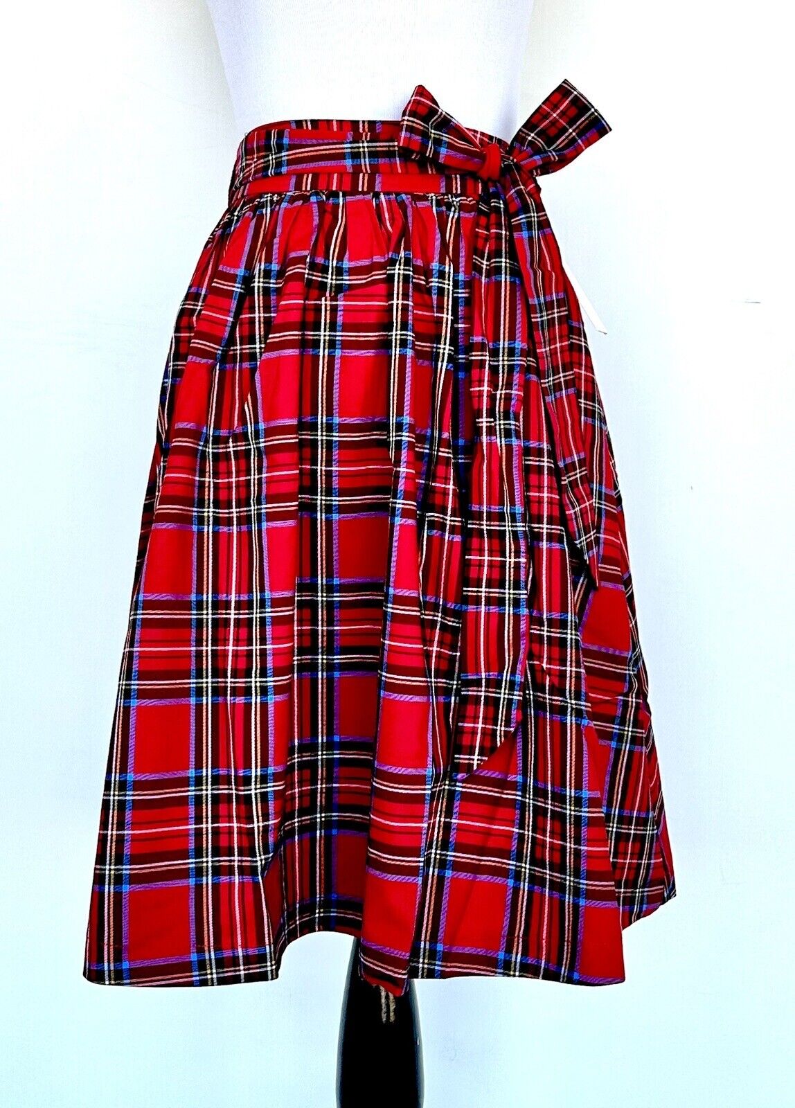 Aura Red Tartan Plaid Skirt Size XS Price $56