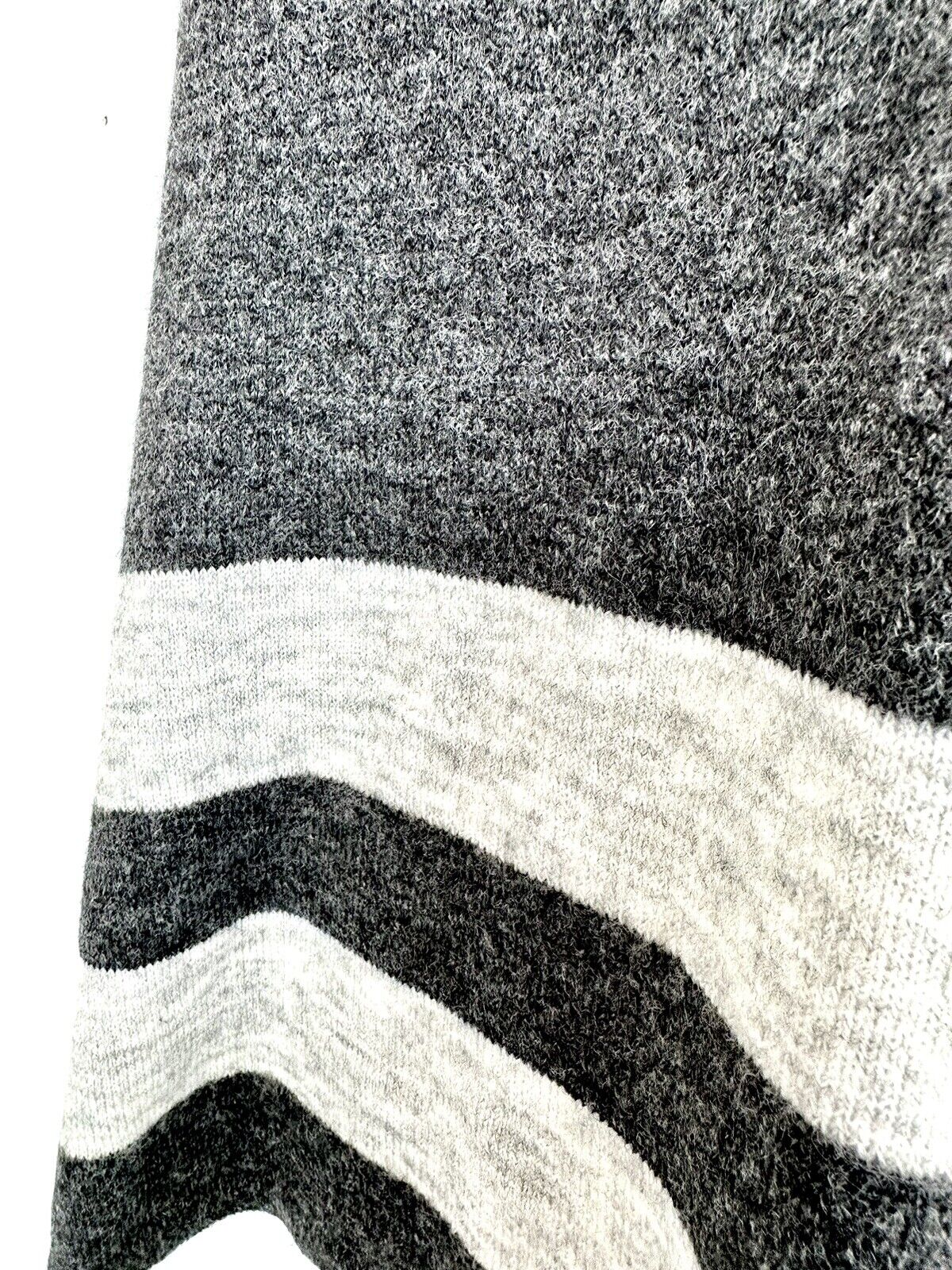 Beach Lunch Lounge Stripe Charcoal Sweater Retails $69 Price $39.95 S NWT