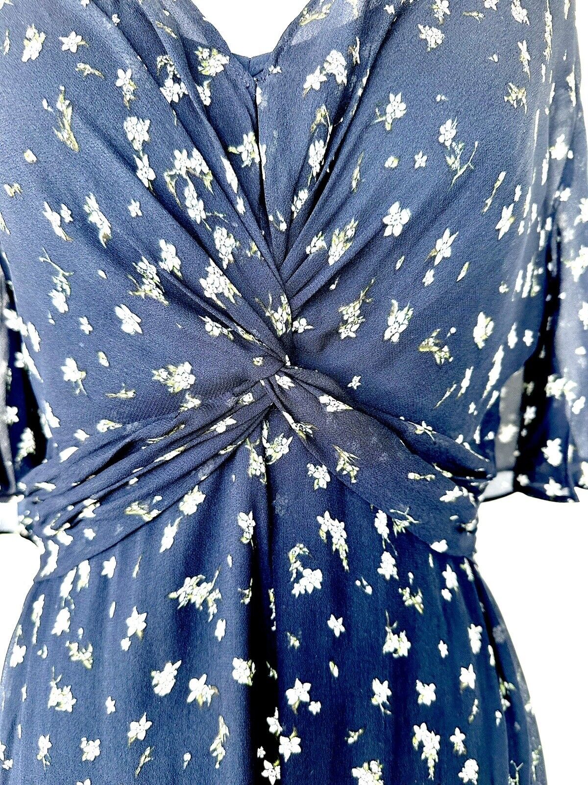 Rag & Bone Tamar Dress Size 2 Black Floral Semi Sheer Retail $550 Price $169