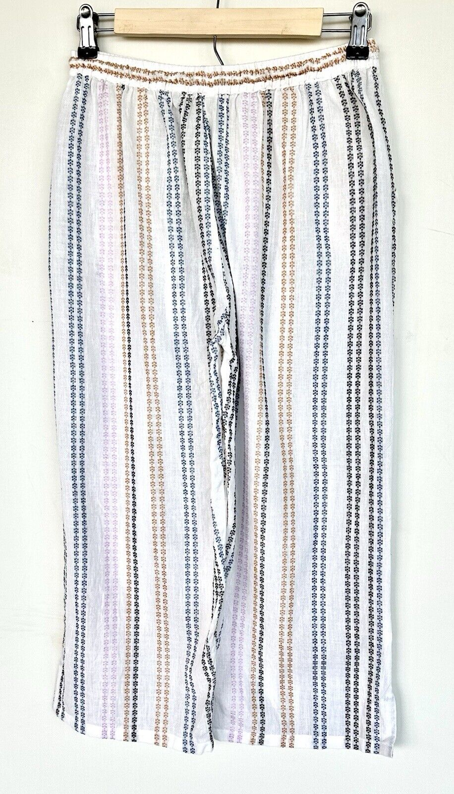 Sundance Palmdale Beach Ankle Pants Retail $108 XS/S NWT Striped