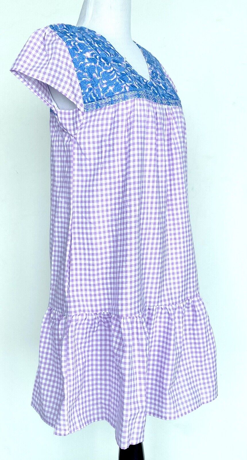 NWT J Marie embroidered Gingham Josie Dress size Small Retail $114 Price $65
