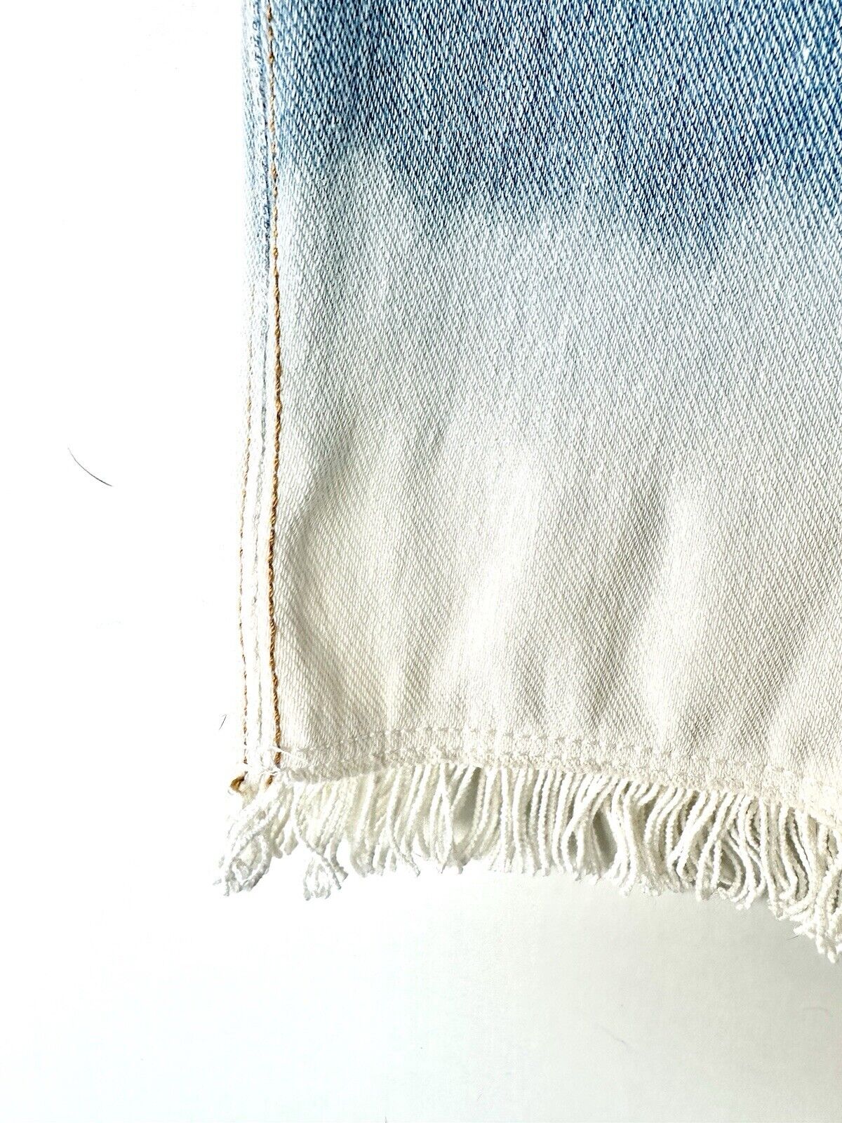 LYSSE High Waist Ombre Wide Leg Denim XS Bleached Out Blue Pull On Retail $128